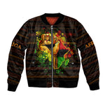 Black Power Bomber Jacket Africa Map