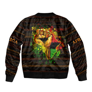 Black Power Bomber Jacket Africa Map