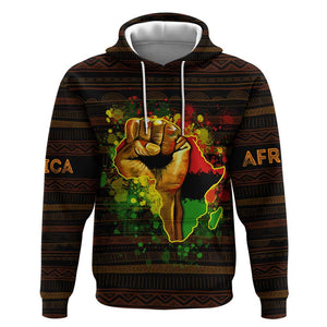 Black Power Hoodie Africa Map