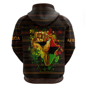 Black Power Hoodie Africa Map