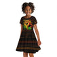 Black Power Kid Short Sleeve Dress Africa Map