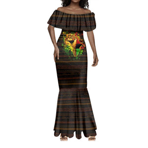 Black Power Mermaid Dress Africa Map