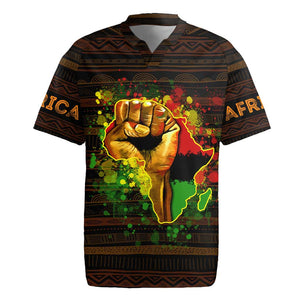 Black Power Rugby Jersey Africa Map