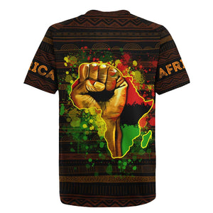 Black Power Rugby Jersey Africa Map