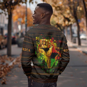 Black Power Sweatshirt Africa Map