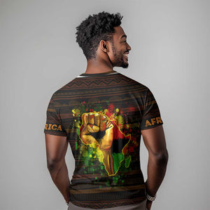 Black Power T shirt Africa Map