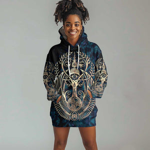 Adinkra Symbols Hoodie Dress Tree of Life