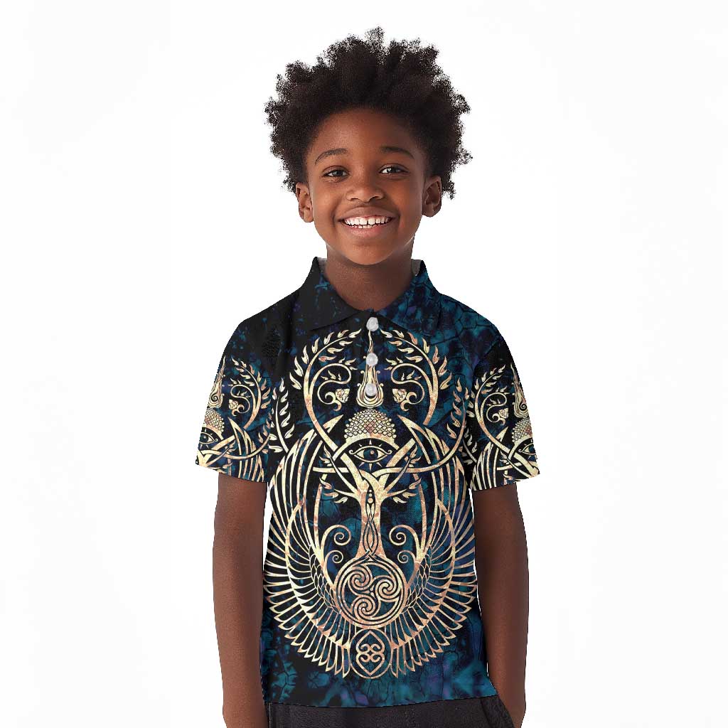 Adinkra Symbols Kid Polo Shirt Tree of Life