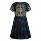 Adinkra Symbols Kid Short Sleeve Dress Tree of Life