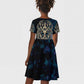 Adinkra Symbols Kid Short Sleeve Dress Tree of Life