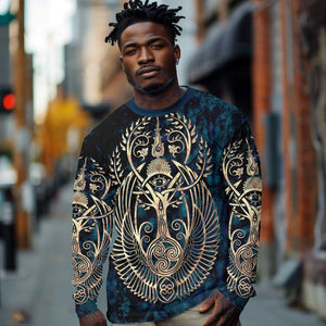 Adinkra Symbols Long Sleeve Shirt Tree of Life DT02