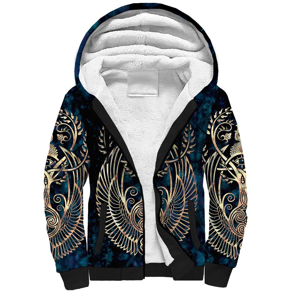 Adinkra Symbols Sherpa Hoodie Tree of Life