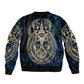 Adinkra Symbols Sleeve Zip Bomber Jacket Tree of Life