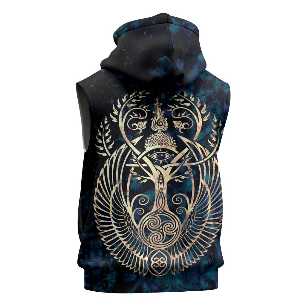 Adinkra Symbols Sleeveless Hoodie Tree of Life - African Pride