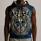 Adinkra Symbols Sleeveless Zip Hoodie Tree of Life - African Pride