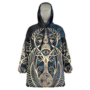 Adinkra Symbols Wearable Blanket Hoodie Tree of Life