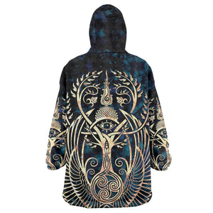 Adinkra Symbols Wearable Blanket Hoodie Tree of Life