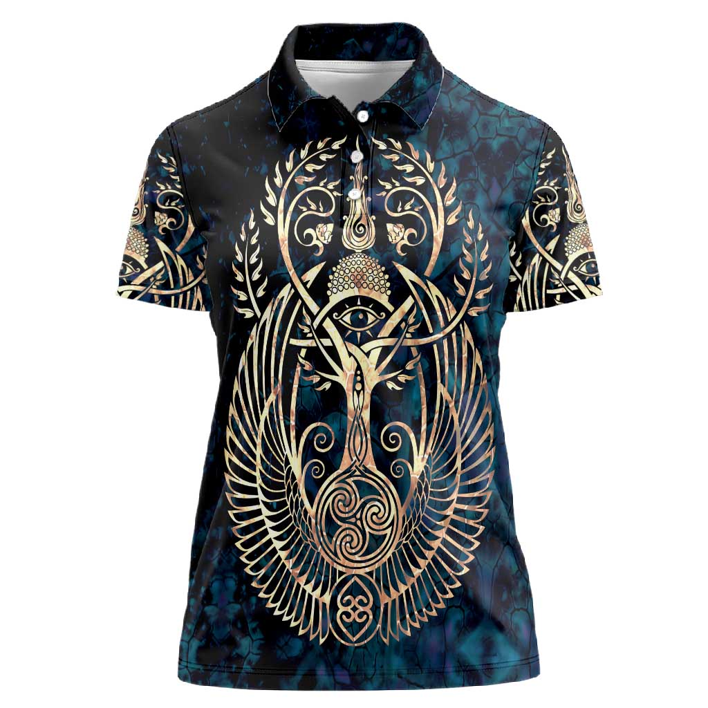 Adinkra Symbols Women Polo Shirt Tree of Life