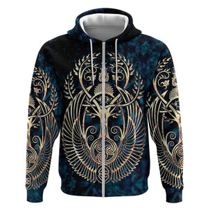 Adinkra Symbols Zip Hoodie Tree of Life