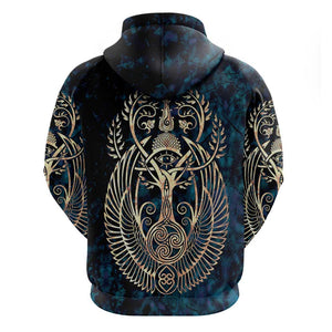 Adinkra Symbols Zip Hoodie Tree of Life