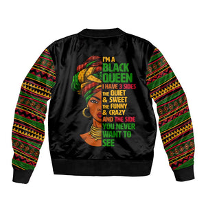 Three Sides Of Me Bomber Jacket African Women Black Queen