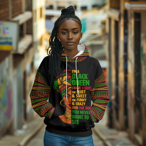 Three Sides Of Me Hoodie African Women Black Queen