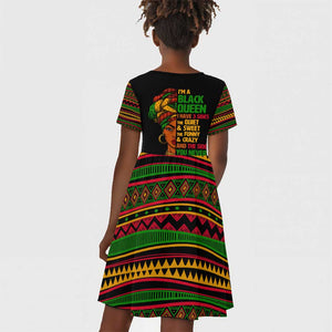 Three Sides Of Me Kid Short Sleeve Dress African Women Black Queen