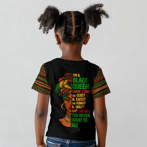 Three Sides Of Me Kid T shirt African Women Black Queen