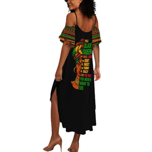 Three Sides Of Me Summer Maxi Dress African Women Black Queen