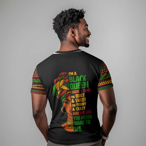 Three Sides Of Me T shirt African Women Black Queen