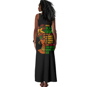 Three Sides Of Me Tank Maxi Dress African Women Black Queen