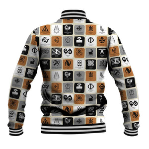 Adinkra Symbols Fashion Baseball Jacket DT02