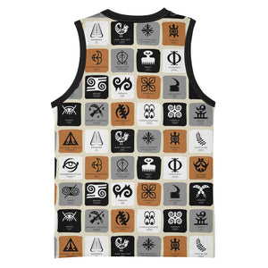 Adinkra Symbols Fashion Basketball Jersey DT02