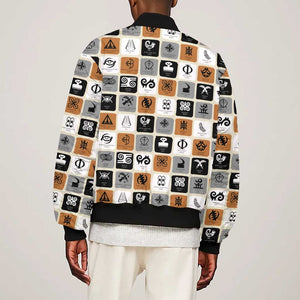 Adinkra Symbols Fashion Bomber Jacket