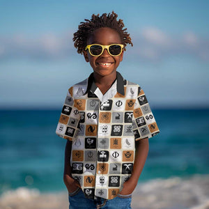 Adinkra Symbols Fashion Kid Hawaiian Shirt