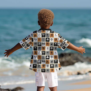 Adinkra Symbols Fashion Kid Hawaiian Shirt