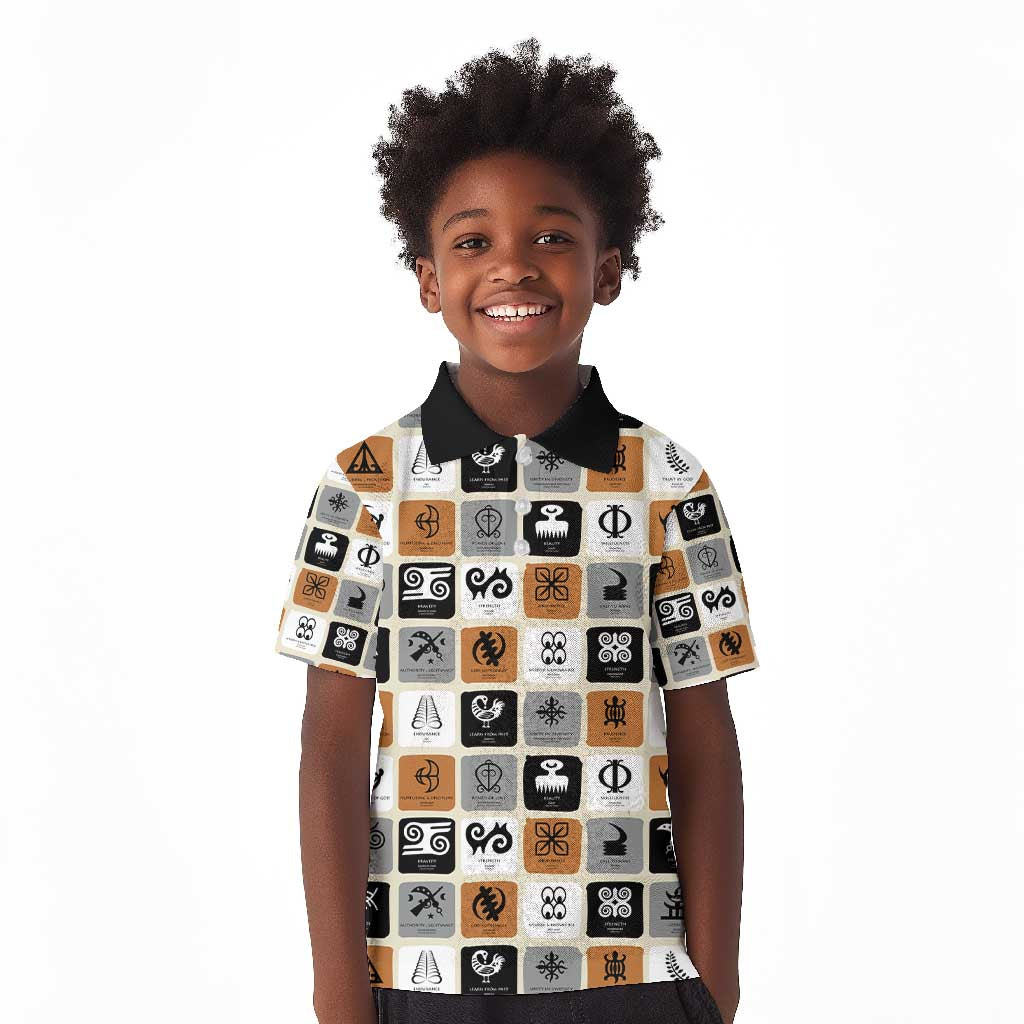 Adinkra Symbols Fashion Kid Polo Shirt