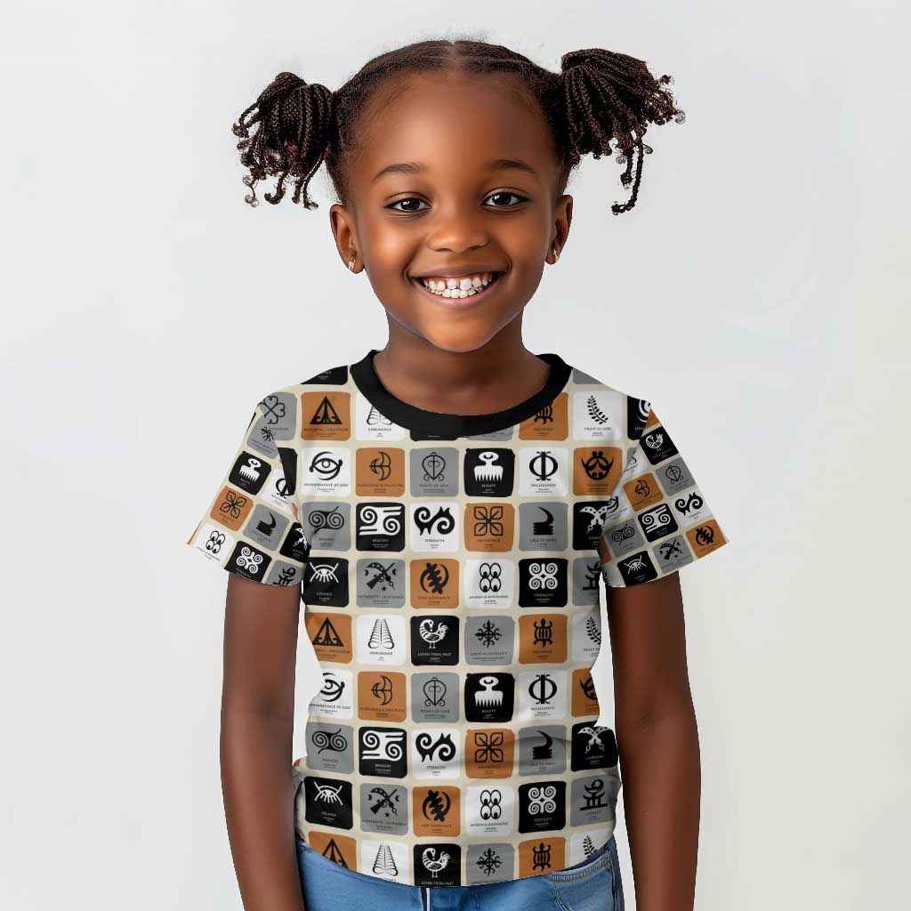 Adinkra Symbols Fashion Kid T shirt