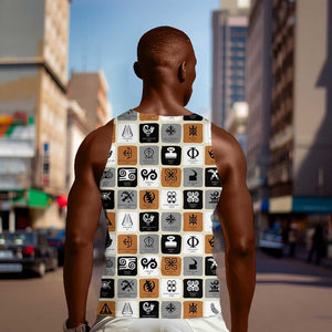 Adinkra Symbols Fashion Men Tank Top