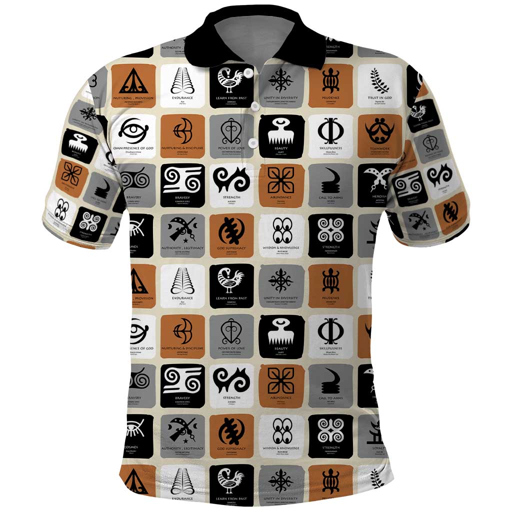 Adinkra Symbols Fashion Polo Shirt