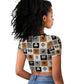Adinkra Symbols Fashion Raglan Cropped T shirt