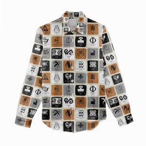 Adinkra Symbols Fashion Women Casual Shirt