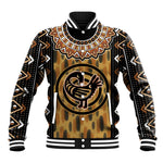 Printed Mud Cloth and Adinkra Symbol Baseball Jacket DT02