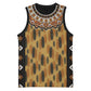 Printed Mud Cloth and Adinkra Symbol Basketball Jersey DT02
