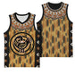 Printed Mud Cloth and Adinkra Symbol Basketball Jersey DT02