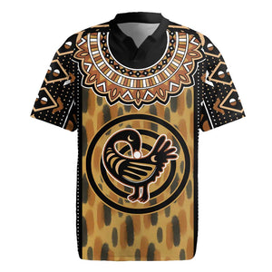 Printed Mud Cloth and Adinkra Symbol Rugby Jersey