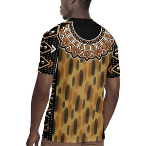 Printed Mud Cloth and Adinkra Symbol Rugby Jersey