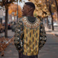 Printed Mud Cloth and Adinkra Symbol Sweatshirt