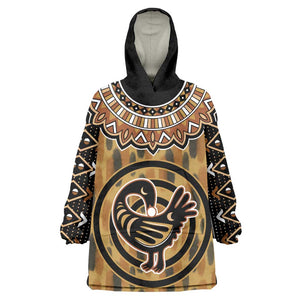 Printed Mud Cloth and Adinkra Symbol Wearable Blanket Hoodie