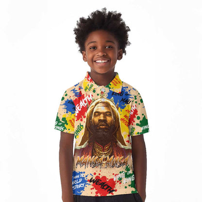 King Of Kings Mansa Musa Kid Polo Shirt